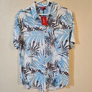 Guess Men's Slim-Fit Hawaiian Short Sleeve Shirt - Size M